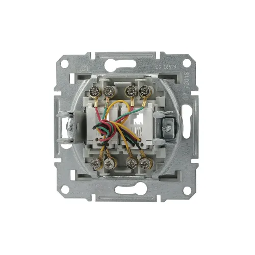 Розетка телефонна RJ-11 подвійна, алюміній, EPH4200161 Asfora Schneider