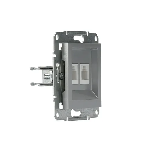 Розетка телефонна RJ-11 подвійна, алюміній, EPH4200161 Asfora Schneider