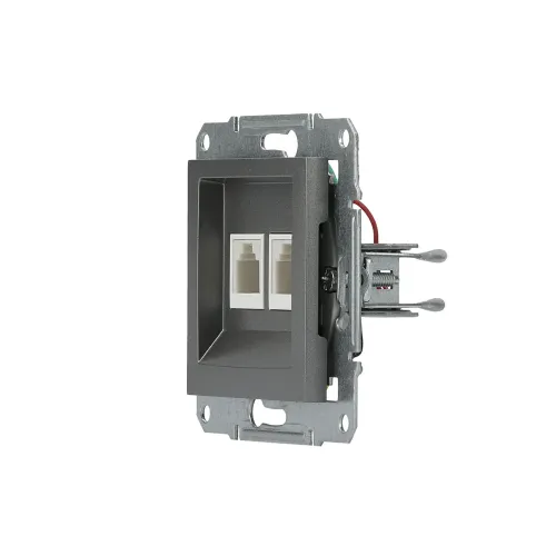 Розетка телефонная RJ-11 двойная, сталь, EPH4200162 Asfora Schneider