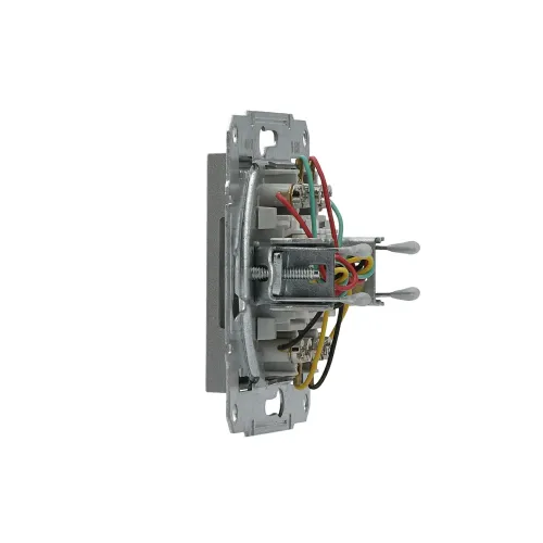 Розетка телефонная RJ-11 двойная, сталь, EPH4200162 Asfora Schneider