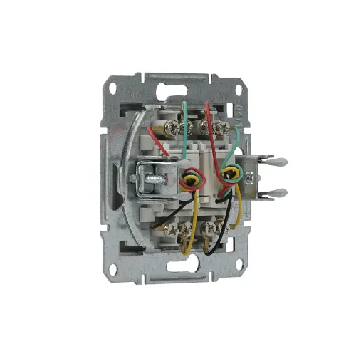 Розетка телефонная RJ-11 двойная, сталь, EPH4200162 Asfora Schneider