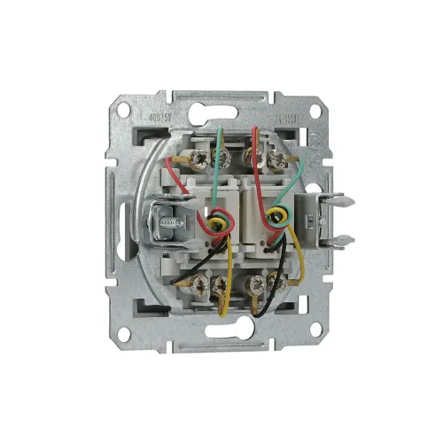Розетка телефонная RJ-11 двойная, сталь, EPH4200162 Asfora Schneider