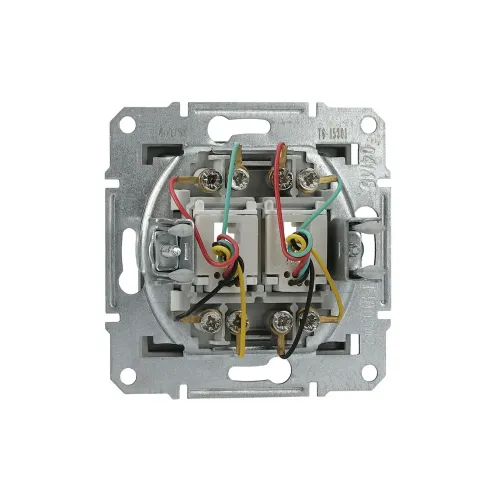 Розетка телефонная RJ-11 двойная, сталь, EPH4200162 Asfora Schneider