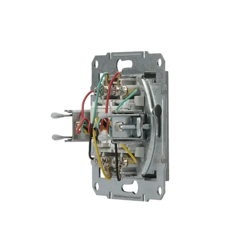 Розетка телефонная RJ-11 двойная, сталь, EPH4200162 Asfora Schneider