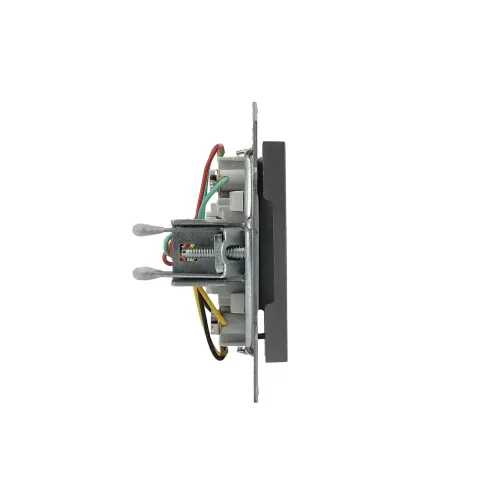 Розетка телефонная RJ-11 двойная, сталь, EPH4200162 Asfora Schneider