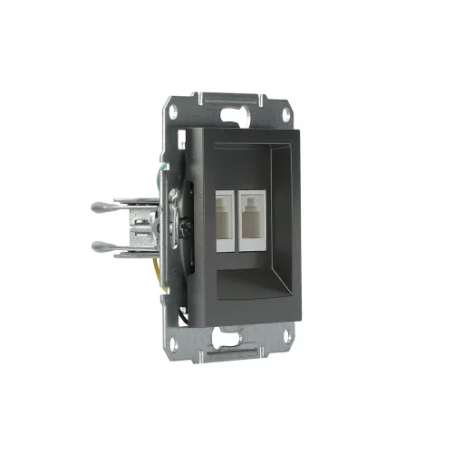 Розетка телефонная RJ-11 двойная, сталь, EPH4200162 Asfora Schneider