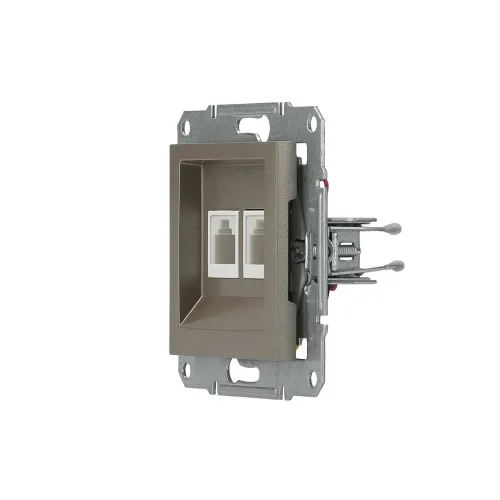Розетка телефонна RJ-11 подвійна, бронза, EPH4200169 Asfora Schneider