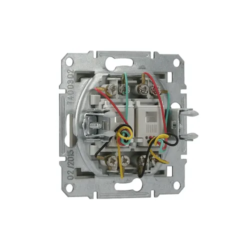 Розетка телефонна RJ-11 подвійна, бронза, EPH4200169 Asfora Schneider