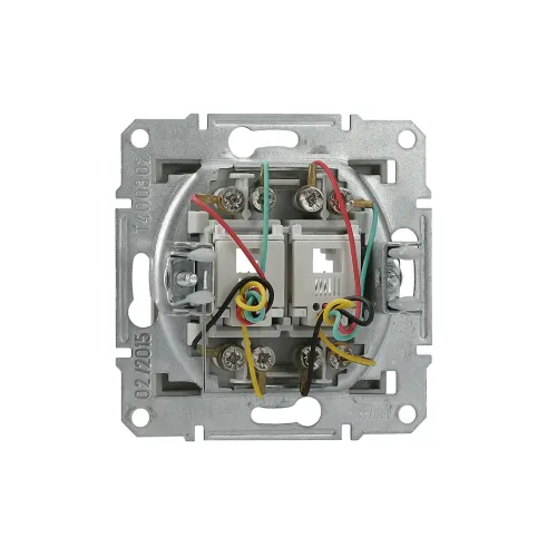 Розетка телефонна RJ-11 подвійна, бронза, EPH4200169 Asfora Schneider