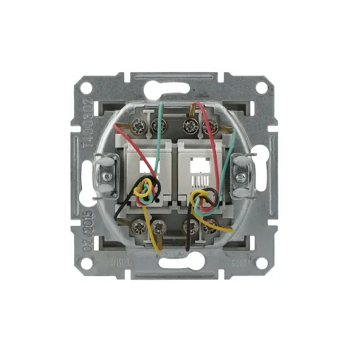 Розетка телефонна RJ-11 подвійна, бронза, EPH4200169 Asfora Schneider