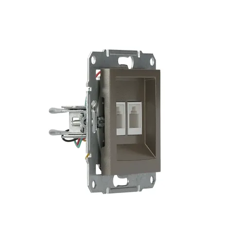 Розетка телефонна RJ-11 подвійна, бронза, EPH4200169 Asfora Schneider
