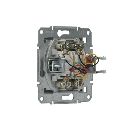 Розетка телефонна RJ-11 подвійна, антрацит, EPH4200171 Asfora Schneider
