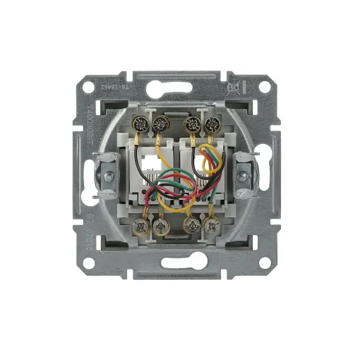 Розетка телефонна RJ-11 подвійна, антрацит, EPH4200171 Asfora Schneider