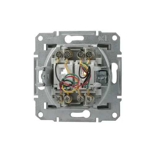 Розетка телефонна RJ-11 подвійна, антрацит, EPH4200171 Asfora Schneider