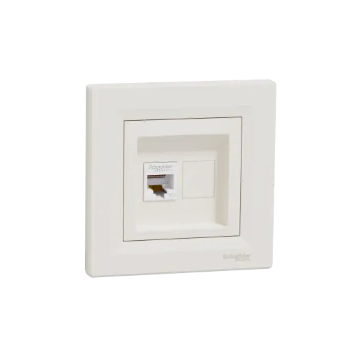 Розетка компьютерная RJ-45, кремовый, EPH4300123 Schneider Asfora
