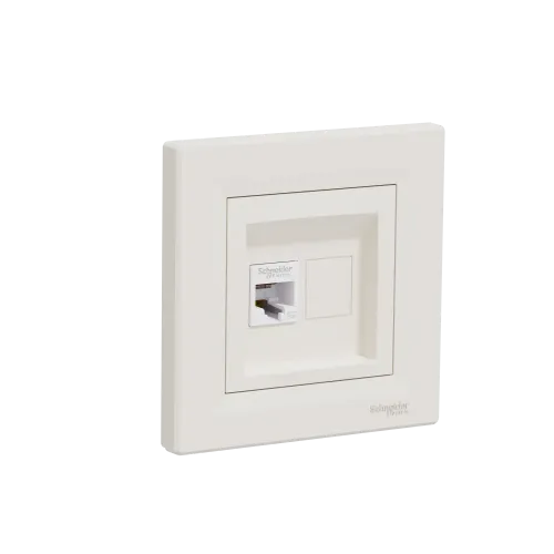 Розетка компьютерная RJ-45, кремовый, EPH4300123 Schneider Asfora