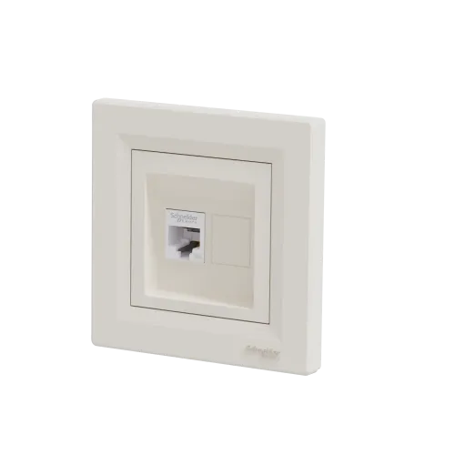 Розетка компьютерная RJ-45, кремовый, EPH4300123 Schneider Asfora
