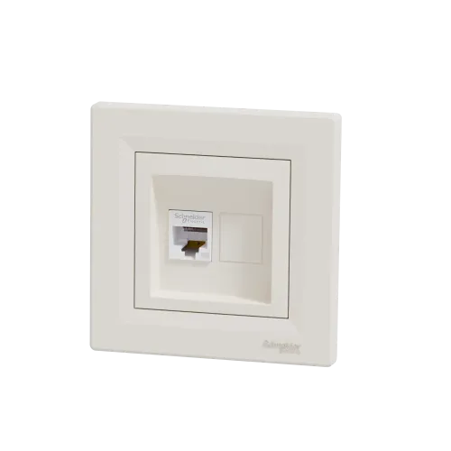 Розетка компьютерная RJ-45, кремовый, EPH4300123 Schneider Asfora