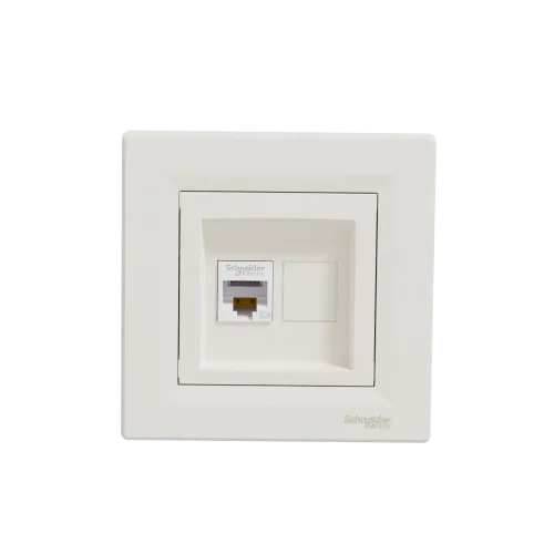 Розетка компьютерная RJ-45, кремовый, EPH4300123 Schneider Asfora