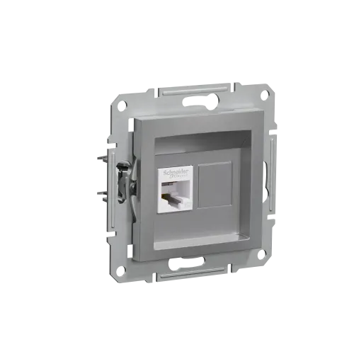 Розетка компьютерная RJ45, алюминий, EPH4300161 Asfora Schneider