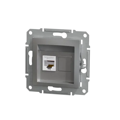 Розетка компьютерная RJ45, алюминий, EPH4300161 Asfora Schneider