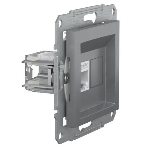 Розетка комп'ютерна RJ45, сталь, EPH4300162 Asfora Schneider