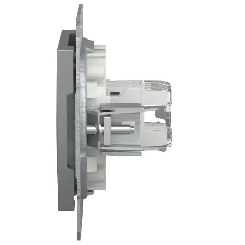 Розетка комп'ютерна RJ45, сталь, EPH4300162 Asfora Schneider