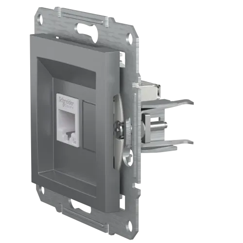 Розетка комп'ютерна RJ45, сталь, EPH4300162 Asfora Schneider