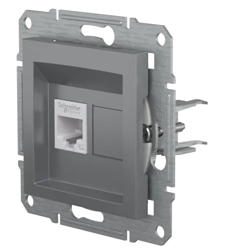 Розетка комп'ютерна RJ45, сталь, EPH4300162 Asfora Schneider