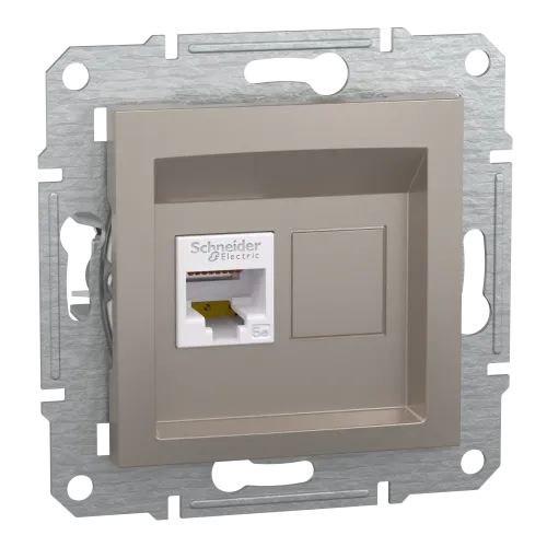 Розетка комп'ютерна RJ45, бронза, EPH4300169 Asfora Schneider