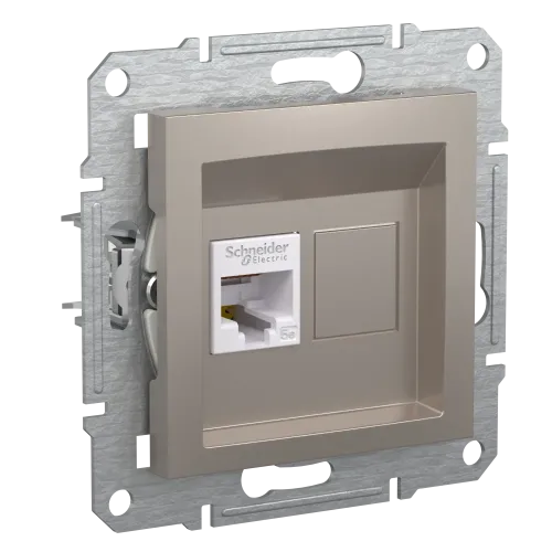 Розетка комп'ютерна RJ45, бронза, EPH4300169 Asfora Schneider