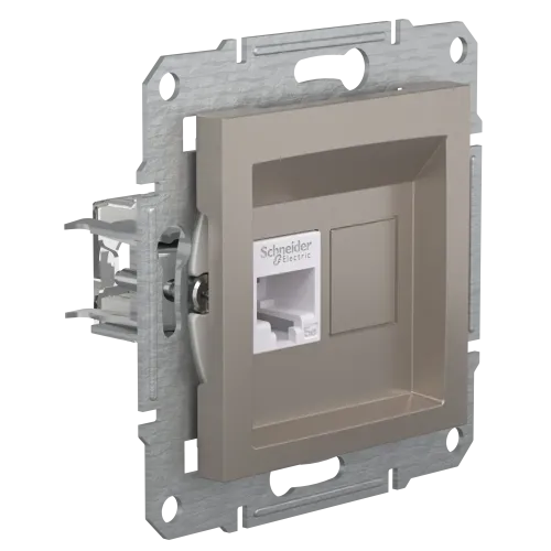 Розетка комп'ютерна RJ45, бронза, EPH4300169 Asfora Schneider