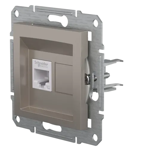 Розетка комп'ютерна RJ45, бронза, EPH4300169 Asfora Schneider