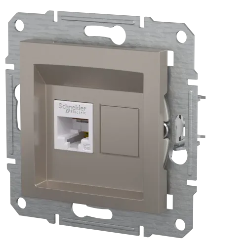 Розетка комп'ютерна RJ45, бронза, EPH4300169 Asfora Schneider