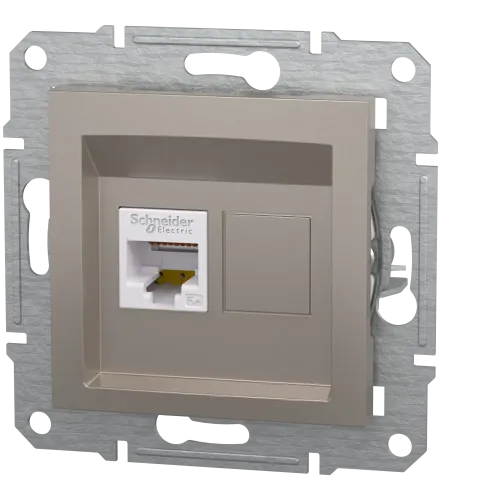 Розетка комп'ютерна RJ45, бронза, EPH4300169 Asfora Schneider