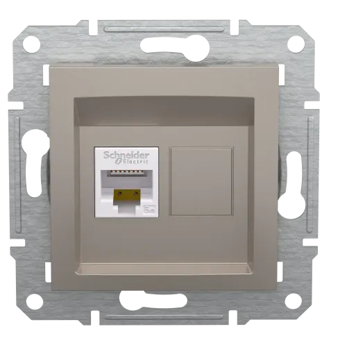 Розетка комп'ютерна RJ45, бронза, EPH4300169 Asfora Schneider
