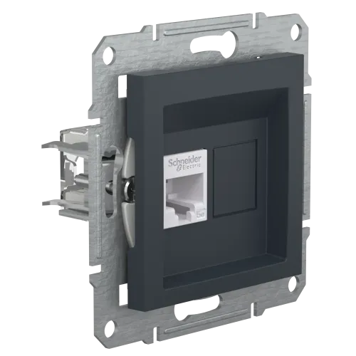 Розетка компьютерная RJ45, антрацит, EPH4300171 Asfora Schneider