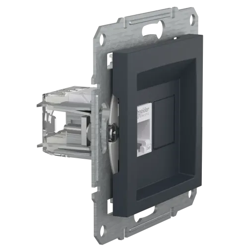 Розетка компьютерная RJ45, антрацит, EPH4300171 Asfora Schneider
