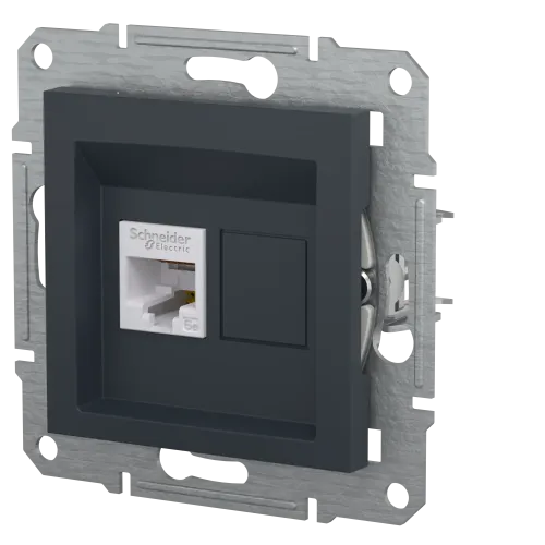 Розетка компьютерная RJ45, антрацит, EPH4300171 Asfora Schneider