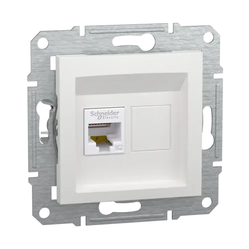 Розетка комп'ютерна RJ45, білий, Schneider Asfora
