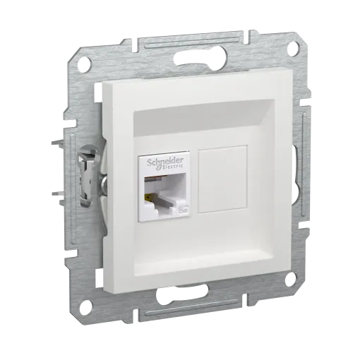Розетка комп'ютерна RJ45, білий, Schneider Asfora