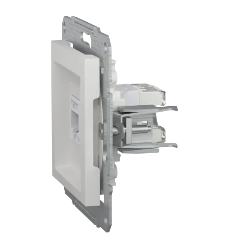 Розетка комп'ютерна RJ45, білий, Schneider Asfora