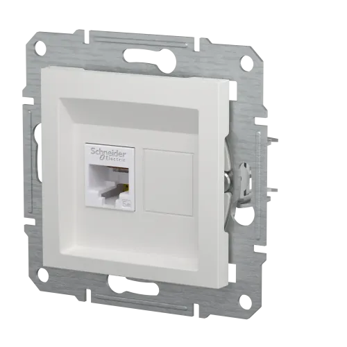 Розетка комп'ютерна RJ45, білий, Schneider Asfora