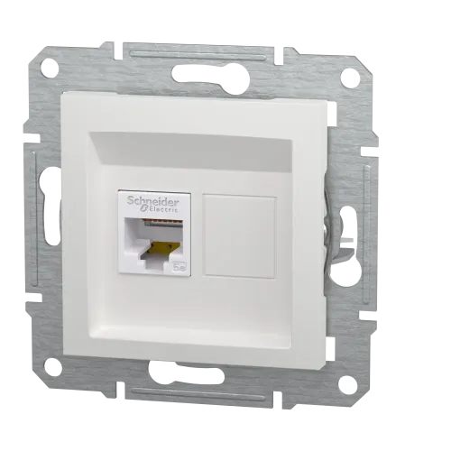 Розетка комп'ютерна RJ45, білий, Schneider Asfora