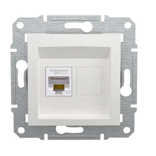 Розетка комп'ютерна RJ45, білий, Schneider Asfora