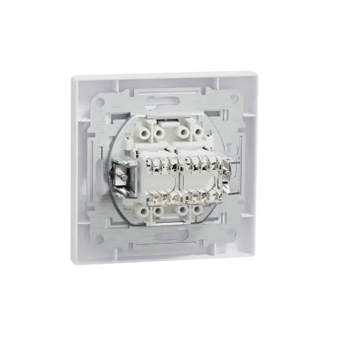 Розетка компьютерная RJ45 двойная, белый, EPH4400121 Schneider Asfora
