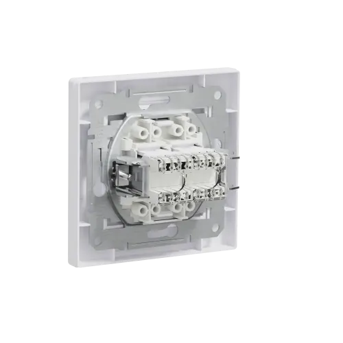 Розетка компьютерная RJ45 двойная, белый, EPH4400121 Schneider Asfora