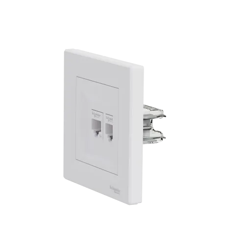 Розетка компьютерная RJ45 двойная, белый, EPH4400121 Schneider Asfora