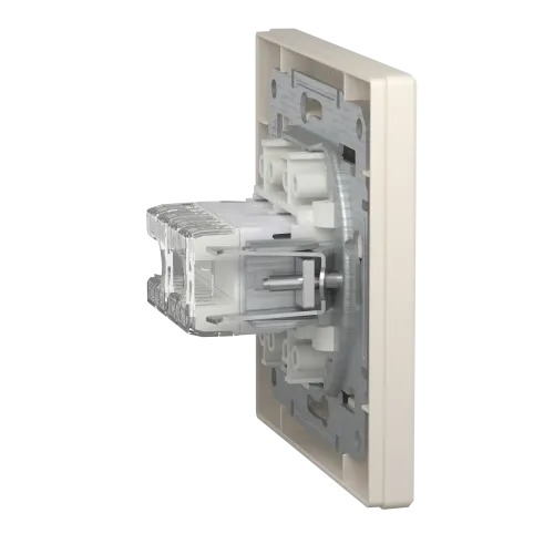 Розетка комп'ютерна RJ-45 подвійна, кремовий, EPH4400123 Schneider Asfora