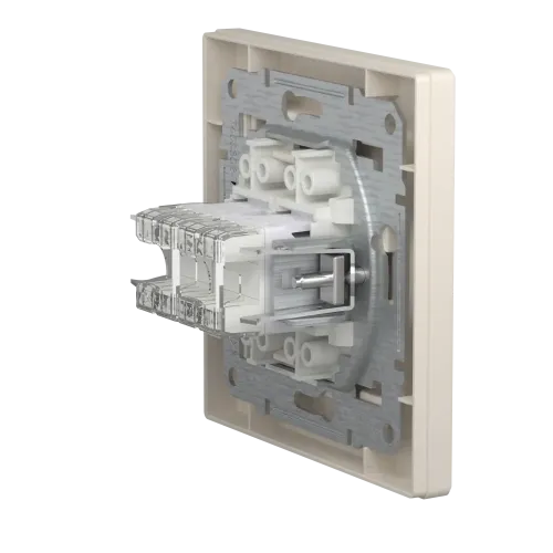 Розетка комп'ютерна RJ-45 подвійна, кремовий, EPH4400123 Schneider Asfora